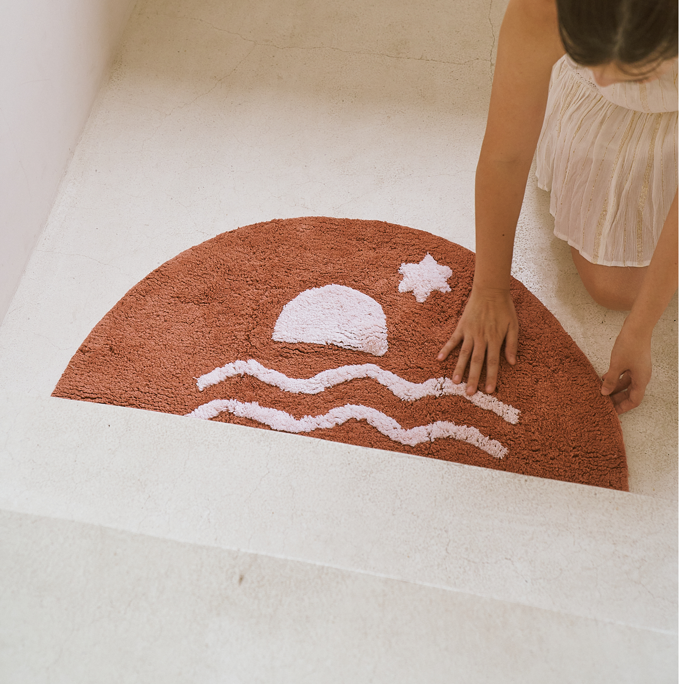 Coral Sunset bath mat