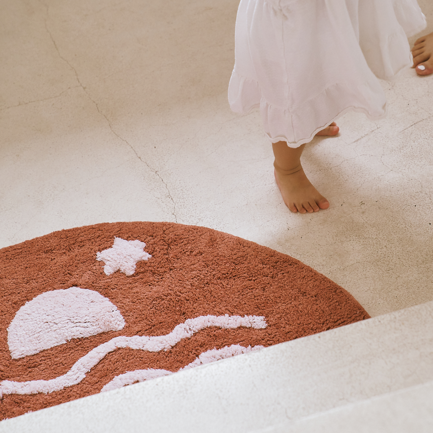 Coral Sunset bath mat