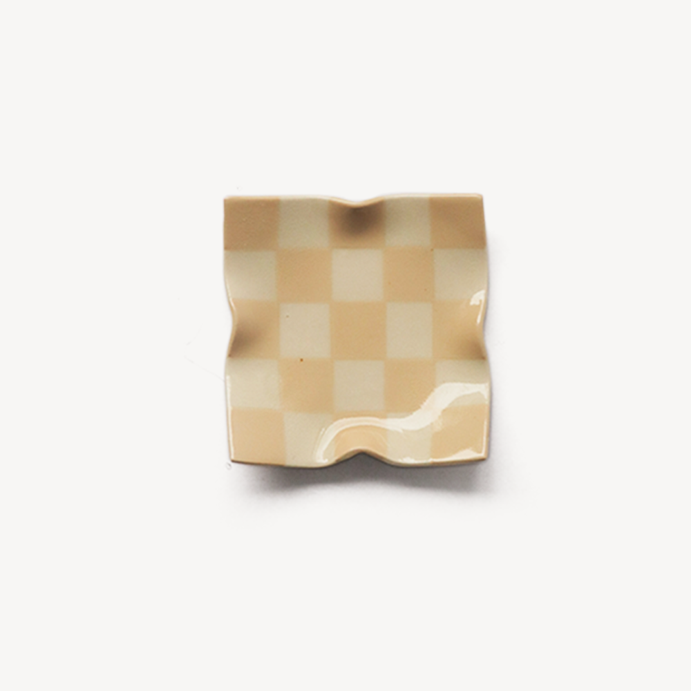 Checkerboard handmade handkerchief tray