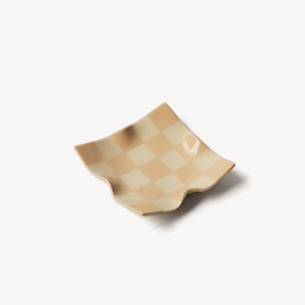 Checkerboard handmade handkerchief tray